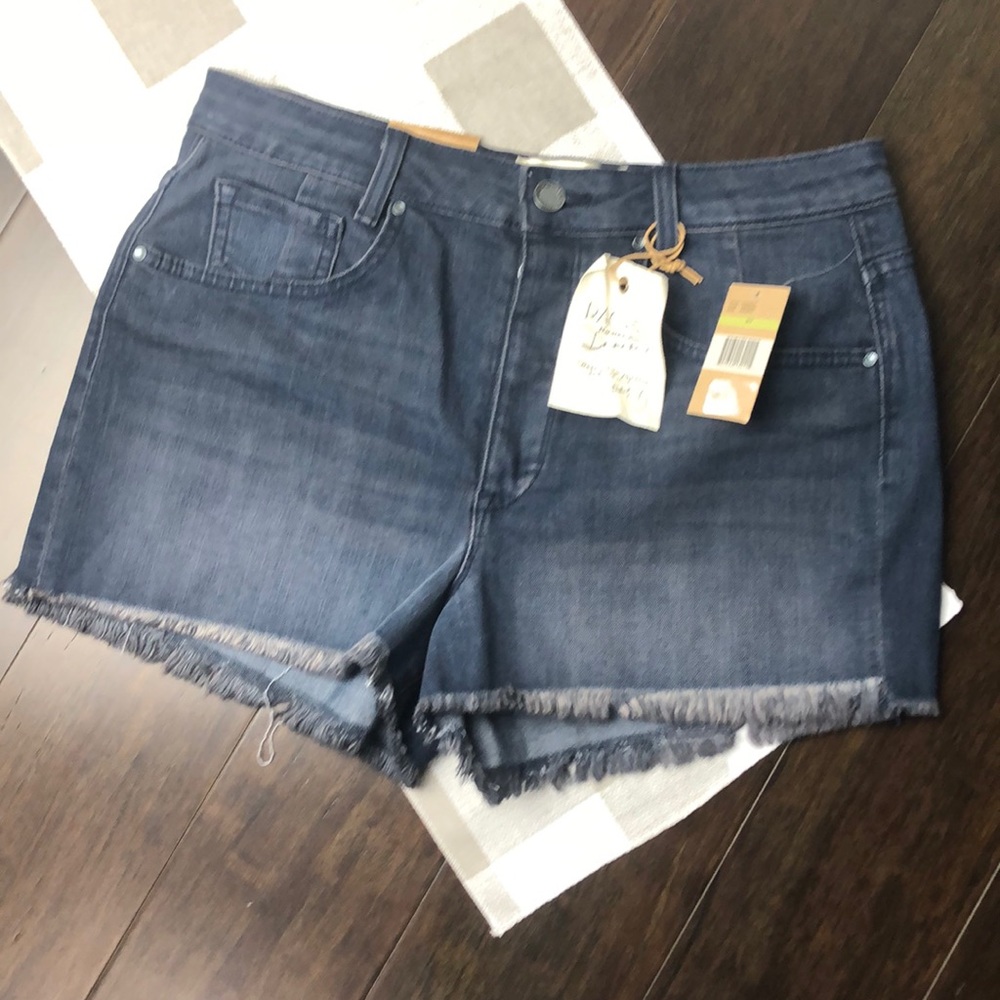 Rachel Roy Peekaboo High Rise Fray Hem Shorts 30 - Picture 1 of 6
